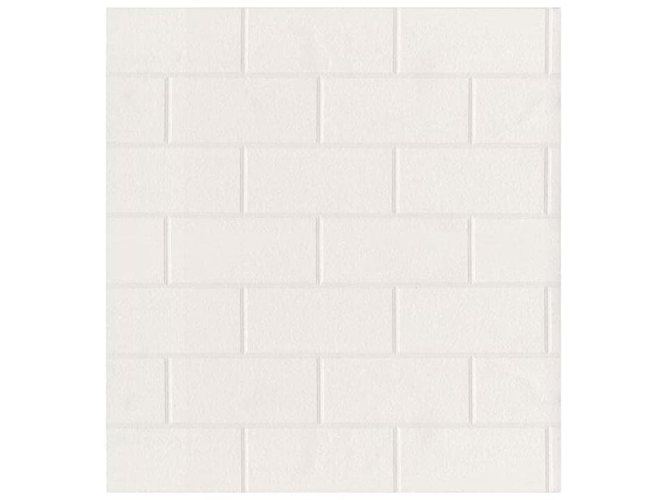Kitchen & Bath Essentials Barclays Paintable Paintable White Tile Wallpaper