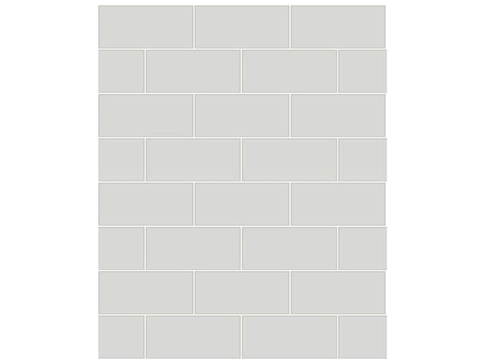 Kitchen & Bath Essentials Parkway Light Grey Subway Tile Wallpaper