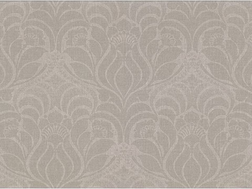 Warner Textures Sandor Grey Damask Wallpaper