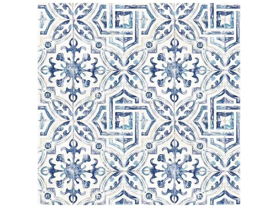 Fresh Start Kitchen & Bath Sonoma Navy Spanish Tile Wallpaper