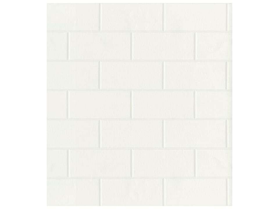 Fresh Start Kitchen & Bath Bettina White Paintable Subway Tile Wallpaper