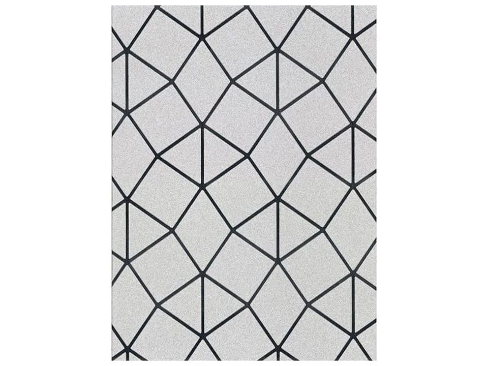 Fresh Start Kitchen & Bath Albion Silver Geometric Wallpaper