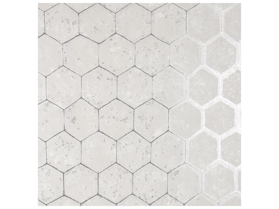 Polished Starling Silver Honeycomb Wallpaper