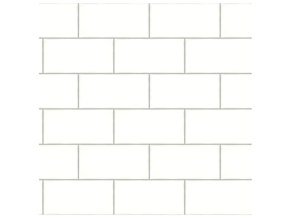 Chesapeake Freedom Off-White Subway Tile Wallpaper