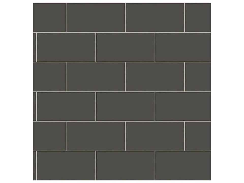 Chesapeake Freedom Black Subway Tile Wallpaper