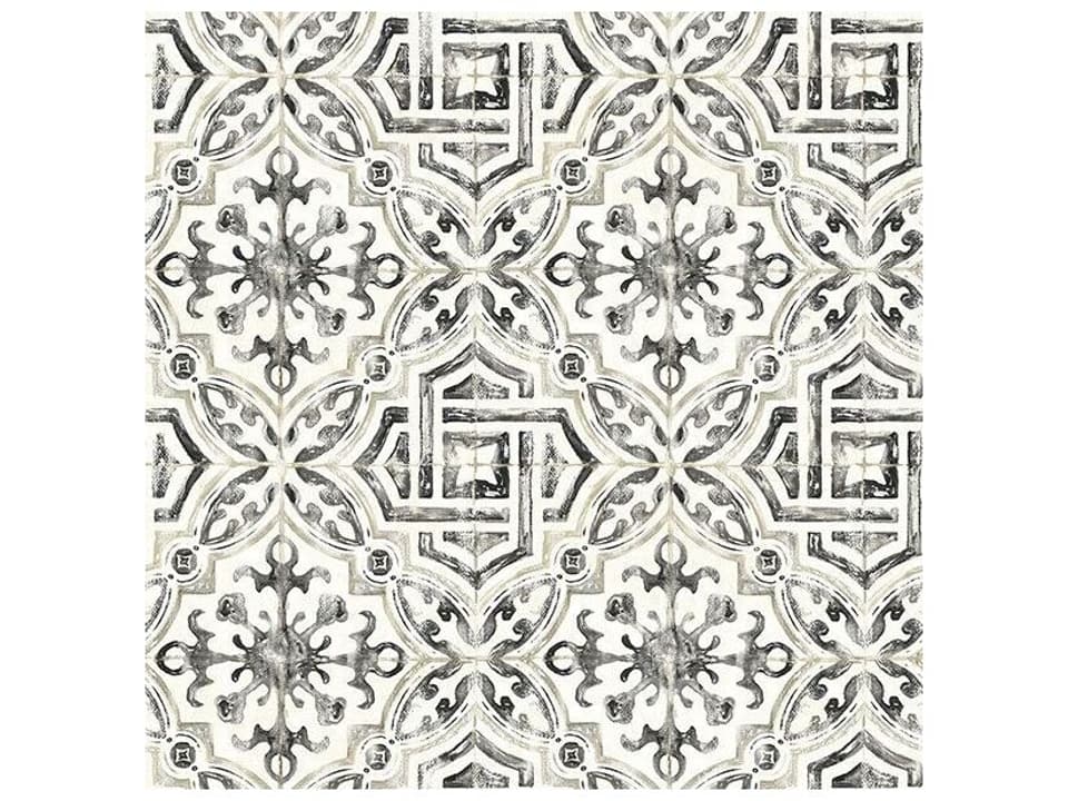 Chesapeake Sonoma Black Spanish Tile Wallpaper
