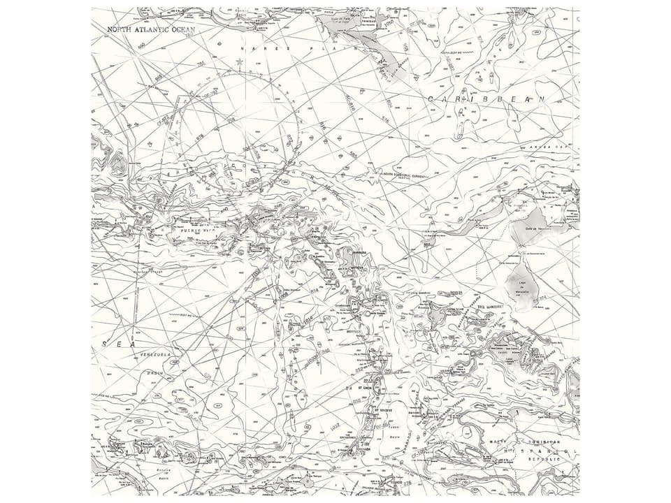 Chesapeake Charts Black Map Wallpaper
