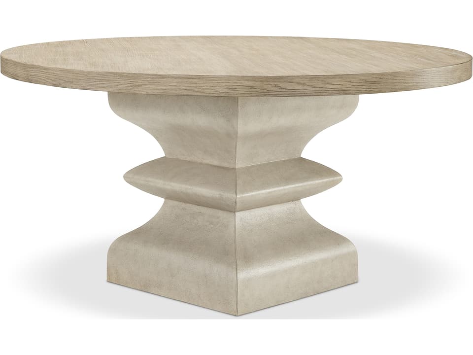 Santa Barbara 60-Inch Round Dining Table in Sandstone and Textured Cameo