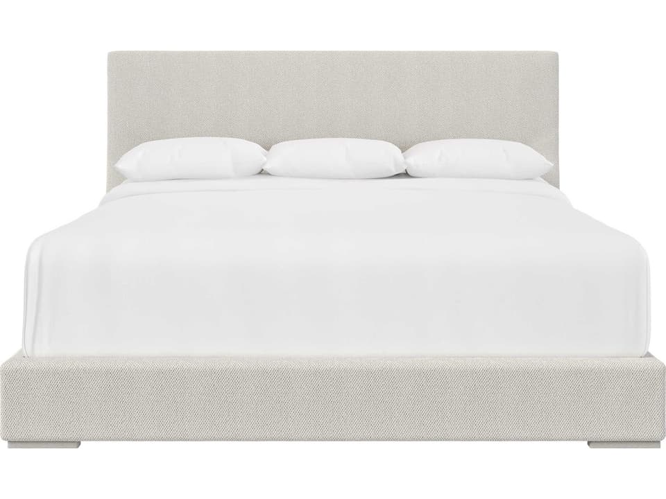 Stratum King Panel Bed Upholstered in Mist Fabric