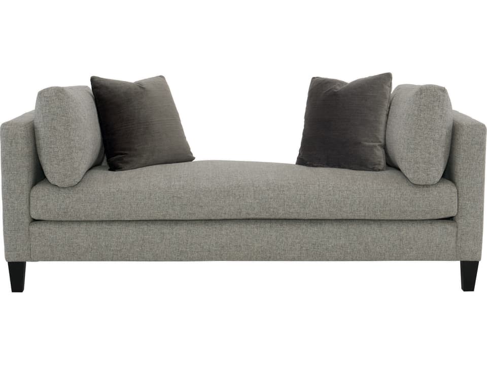 Saxon Fabric Chaise Modern Style with Spring Down Cushions