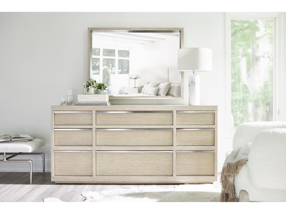 beige oak dresser Mackenna White Oak Dresser