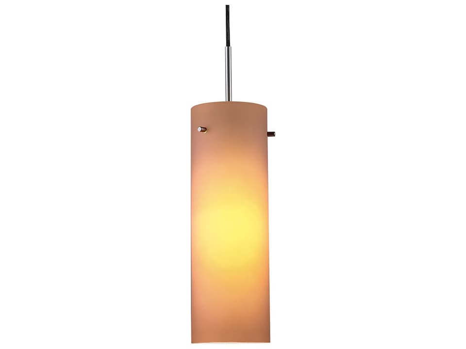 Titan 1-Light Orange Glass Cylinder Mini Pendant