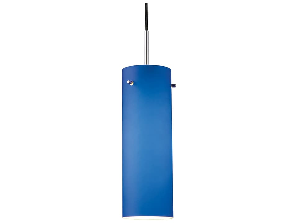 Titan 1-Light Blue Glass Cylinder Mini Pendant Light