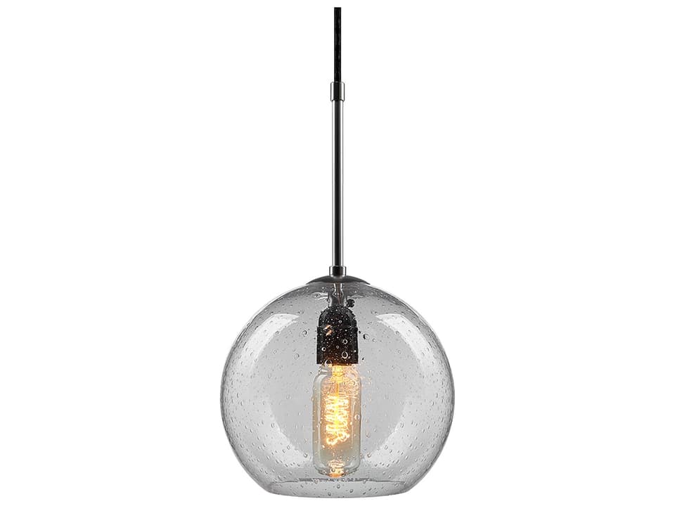 Bobo 1-Light Clear Glass Globe Mini Pendant in Chrome