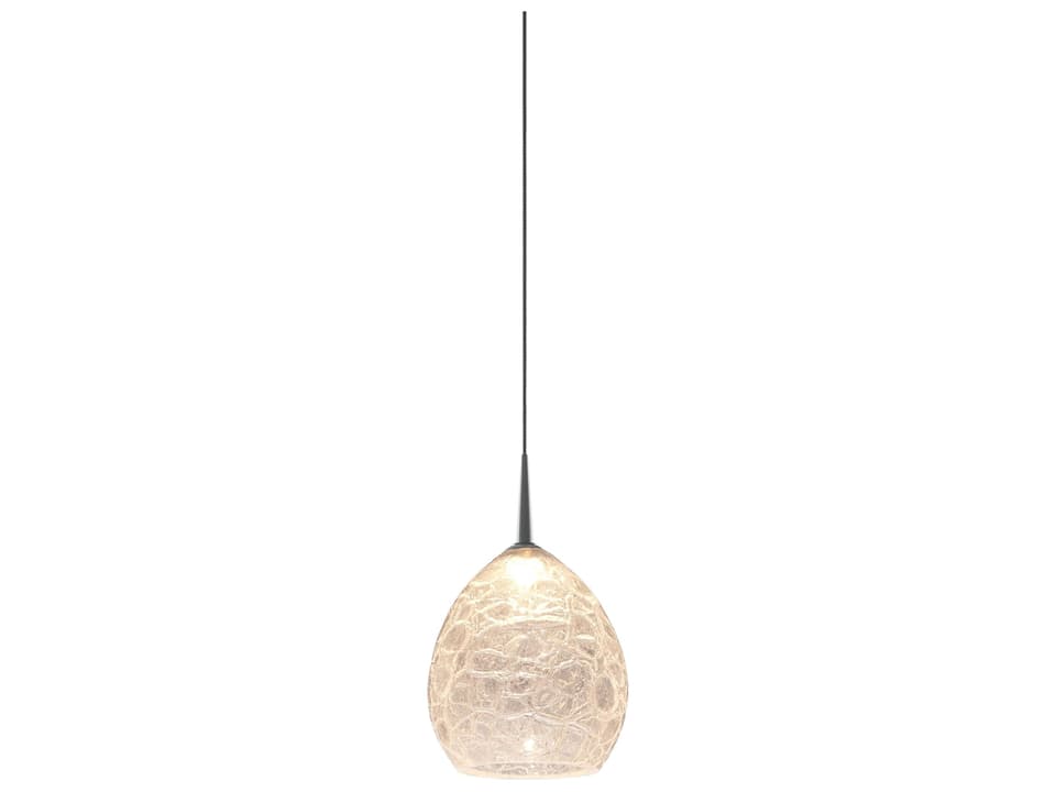 Vibe 1-Light White Glass LED Bell Mini Pendant