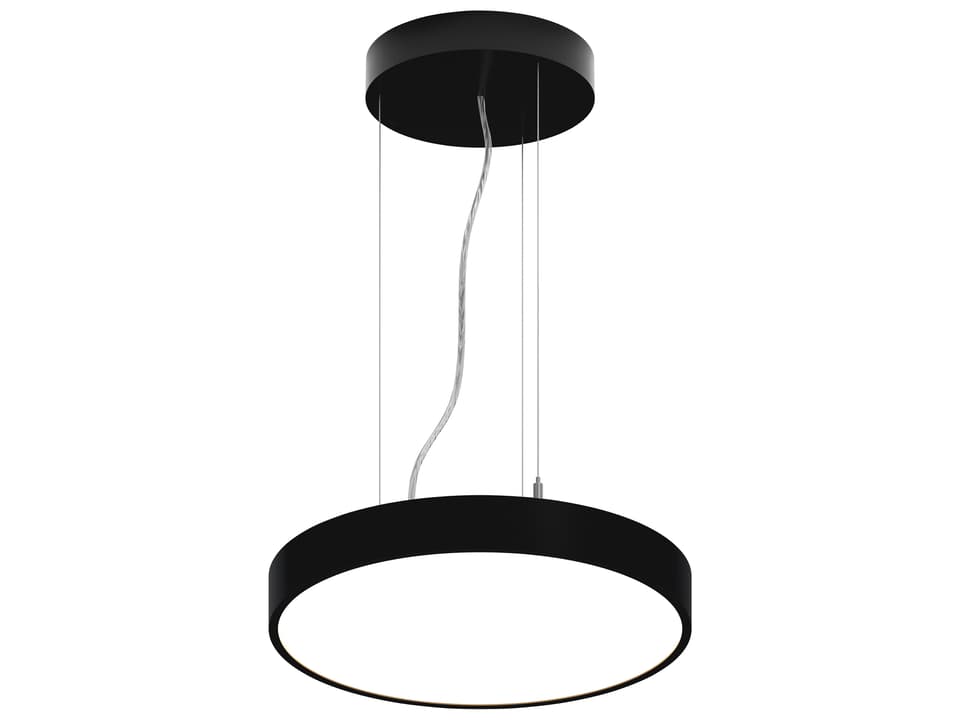 Jazz 16-Inch Round Integrated LED Pendant Light in Black