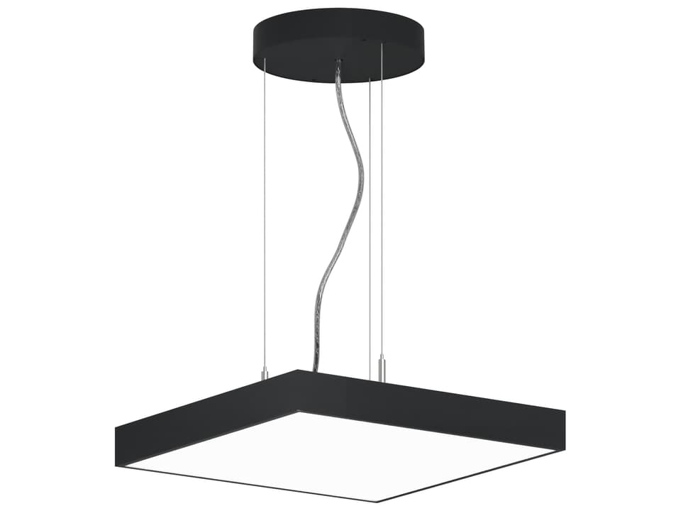 Jazz 16-Inch Square LED Pendant Light in Black