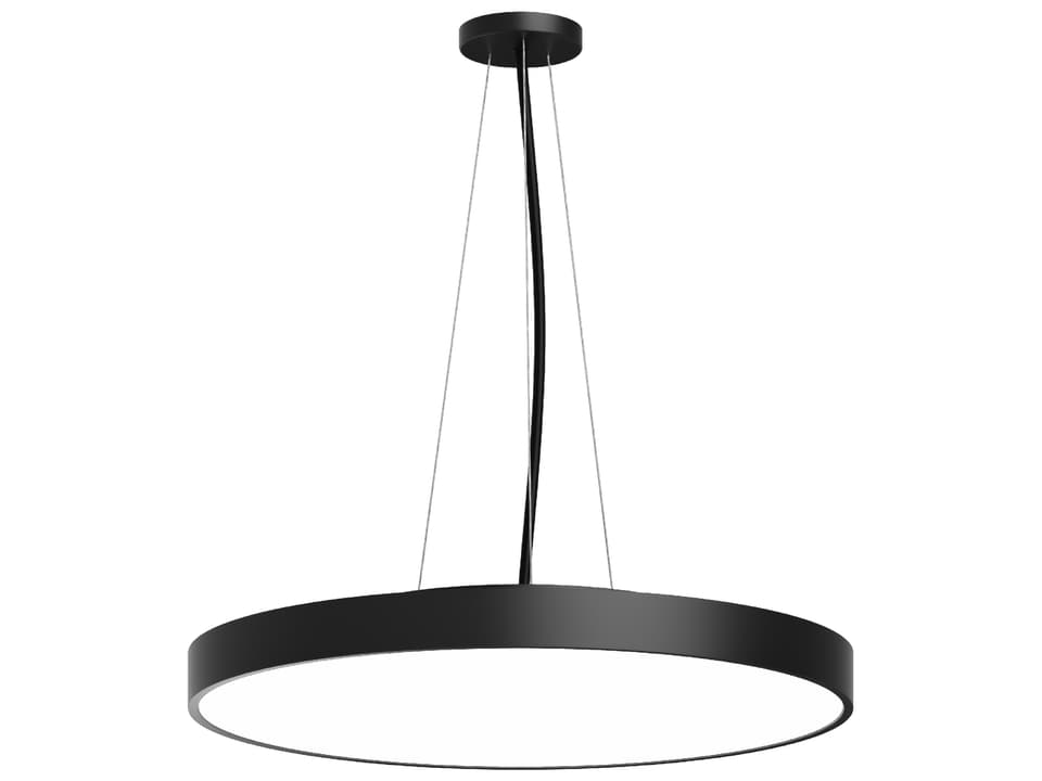 Rhythm Essentials Round LED Pendant Light in Black