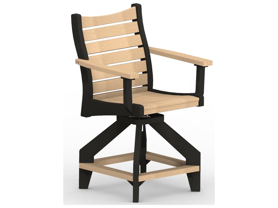Bristol Recycled Plastic Swivel Counter Arm Chair