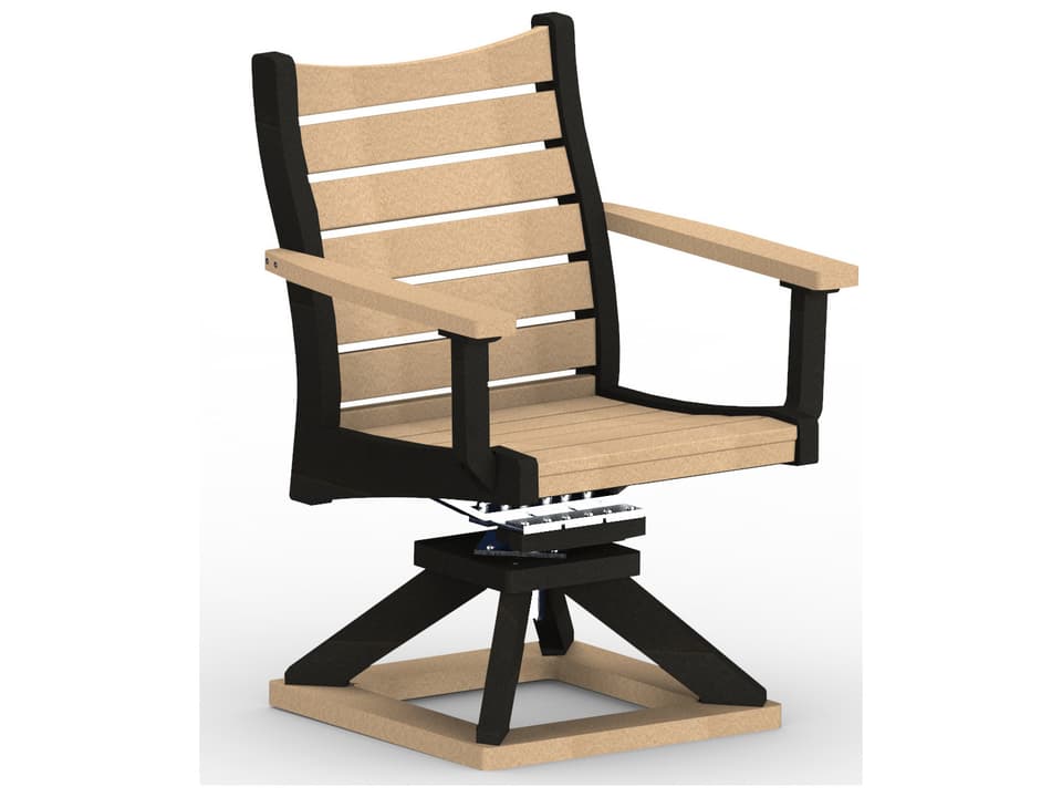 Bristol Recycled Plastic Swivel Rocker Outdoor Dining Arm Chair