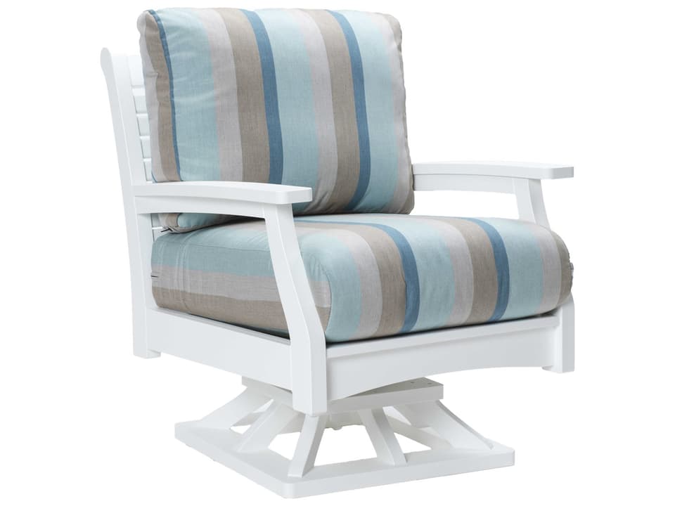 Classic Terrace Recycled Plastic Swivel Rocker Outdoor Patio Lounge Chair