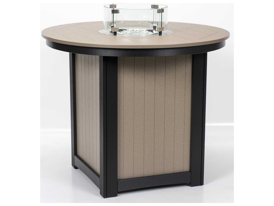 Donoma 44-Inch Round Counter Height Fire Pit Table