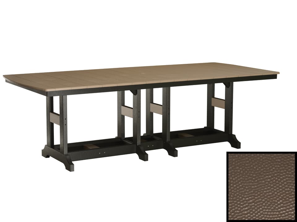 Garden Classic Hammered Top 96-Inch Rectangular Dining Table