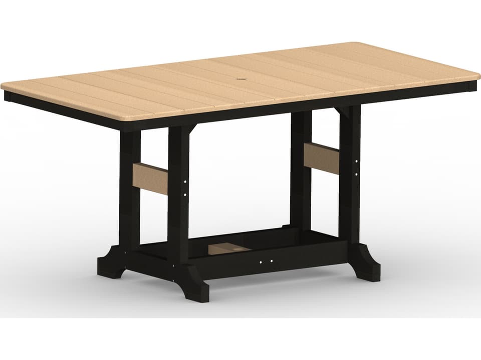 Garden Classic Rectangular 33x66 Inch Poly Lumber Bar Table Outdoor