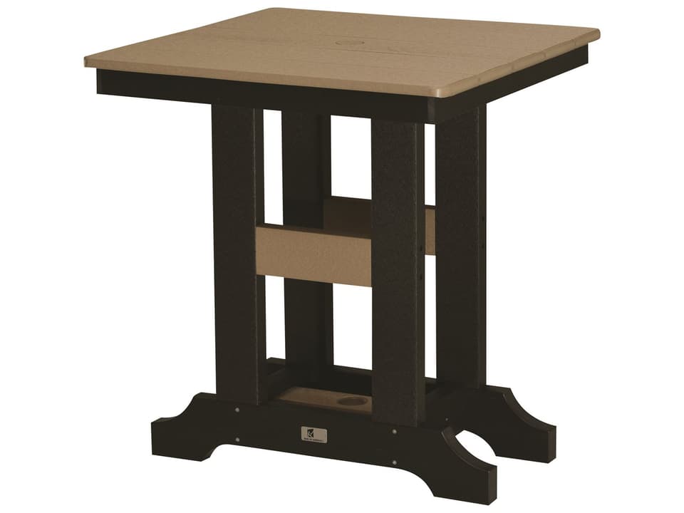 Garden Classic 28-Inch Square Counter Dining Table in Recycled Poly Lumber