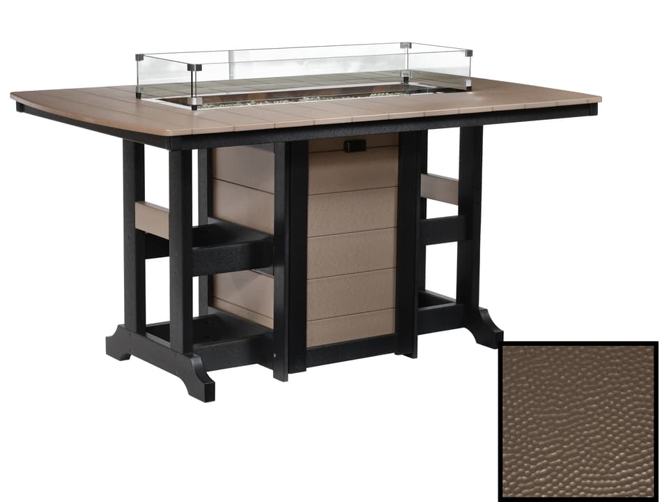 Garden Classic 72-Inch by 44-Inch Recycled Plastic Fire Pit Dining Table