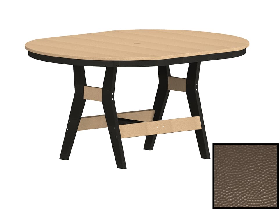 Harbor 44 x 64 Inch Oblong Hammered Poly Lumber Bar Height Table
