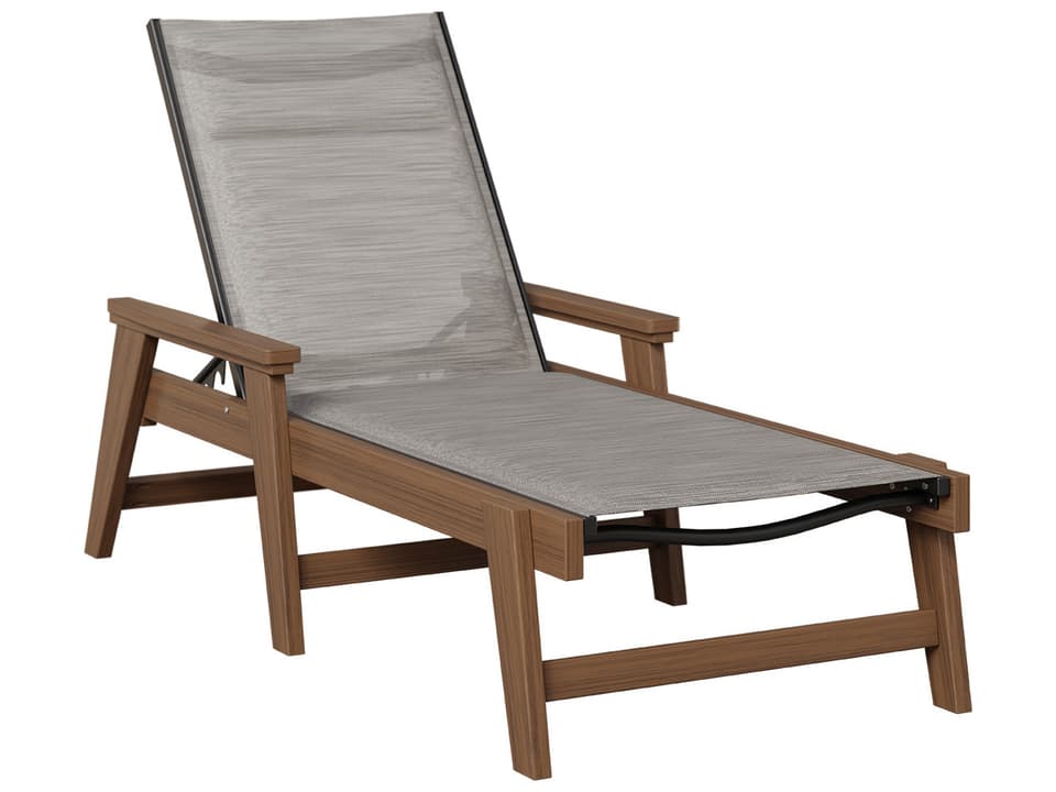 Mayhew Recycled Plastic Padded Sling Chaise Lounge with Arms