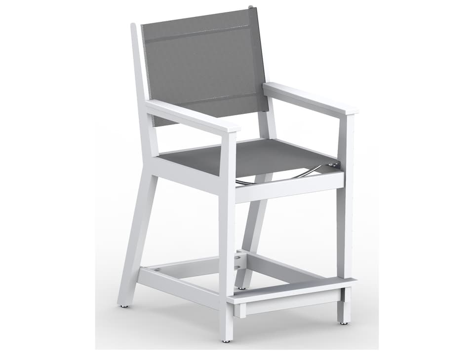 Mayhew Sling Counter Arm Chair in HDPE Poly Lumber
