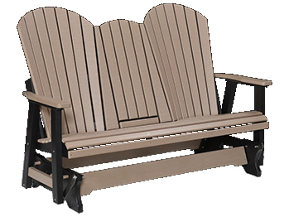 Comfo-back Recycled Plastic Three Seat Glider in Stainless Brackets