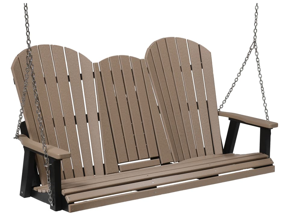 Comfo-Back Three Seat Patio Swing with Console and Zinc Chains