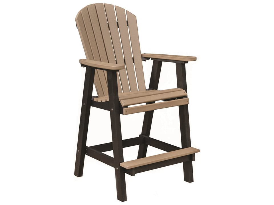 Comfo-Back Recycled Plastic Outdoor Bar Chair