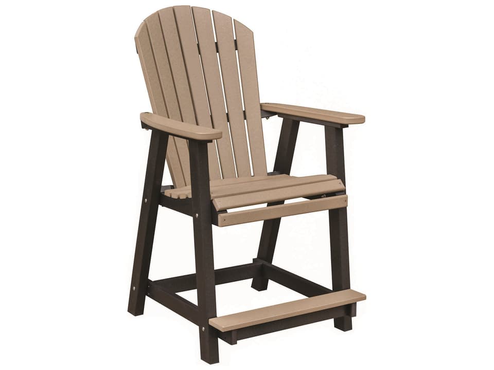 Comfo-Back Recycled Plastic Outdoor Patio Counter Chair