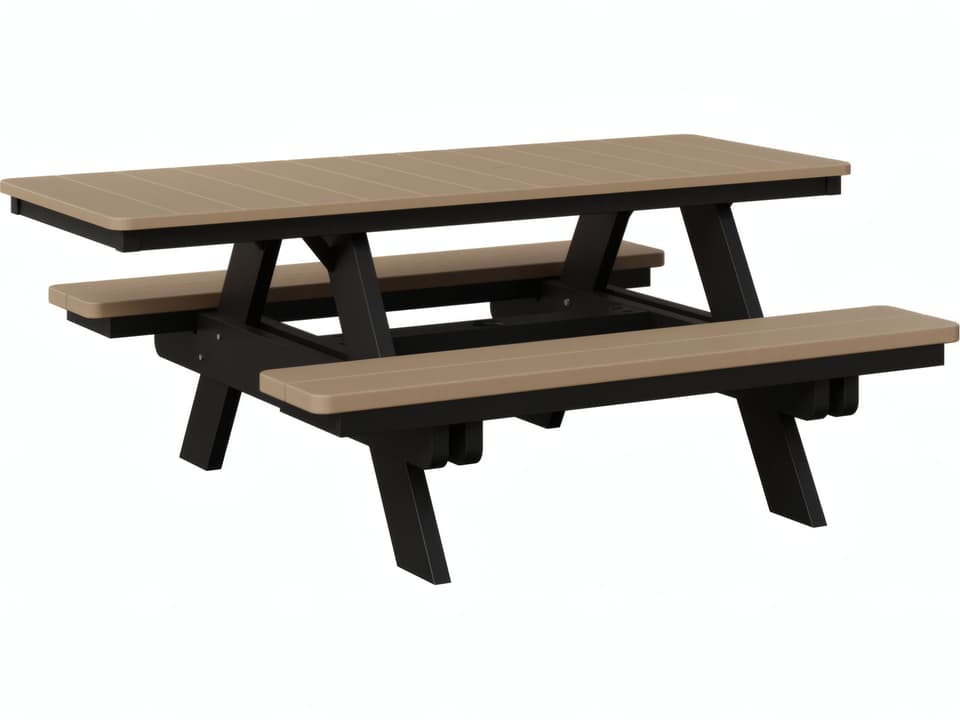 ADA Rectangular Poly Lumber Picnic Table in Various Colors