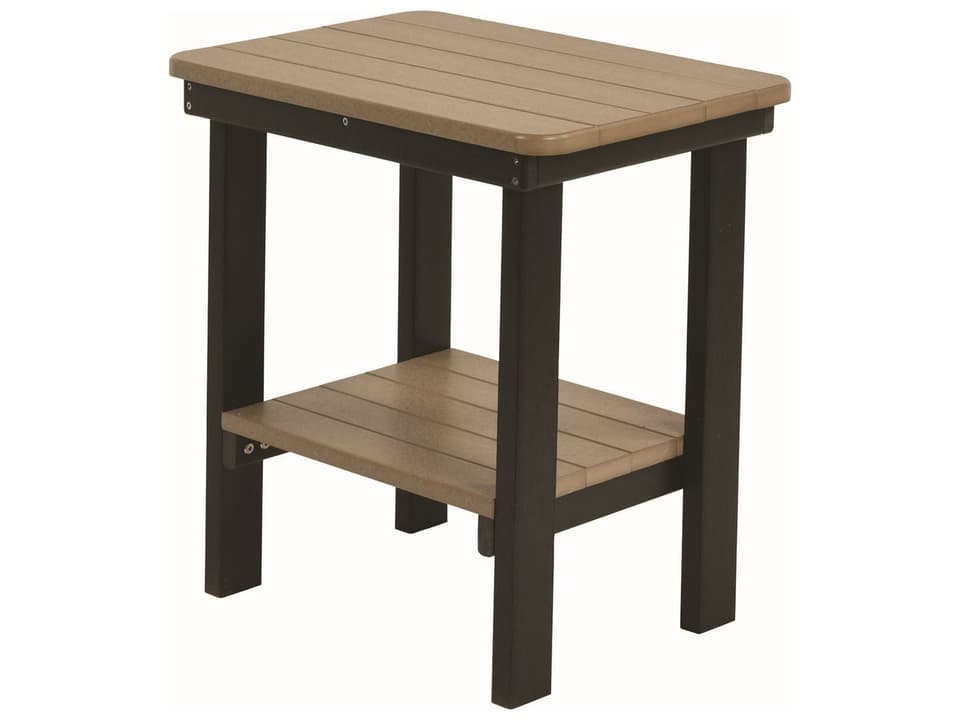 Accessories Recycled Plastic Rectangular Patio End Table