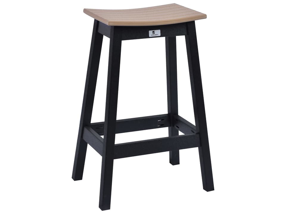 Recycled Plastic Saddle Patio Bar Stool