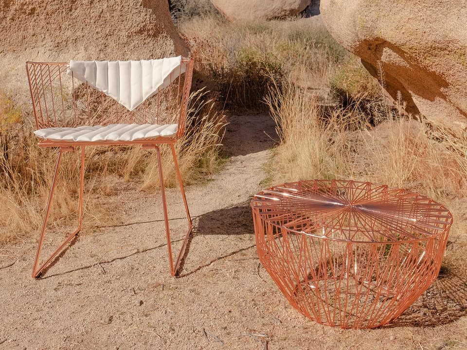 Indoor Captain Copper Galvanized Iron Lounge Set