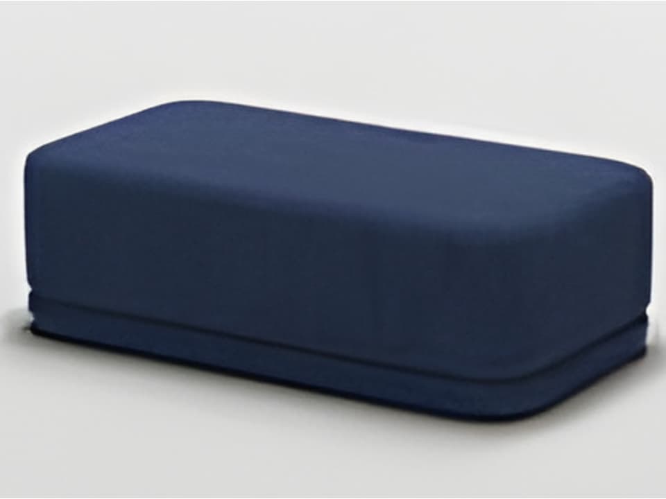 Cube Slim Modular Ottoman in Navy Chenille