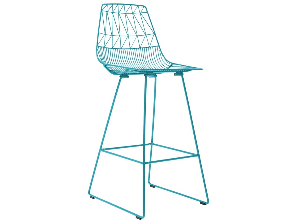 Lucy Galvanized Iron Bar Stool in Peacock Finish