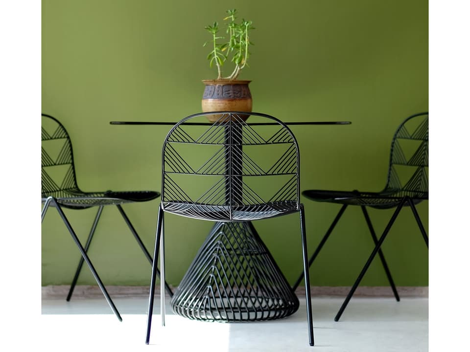 Betty Galvanized Iron Black Bistro Set