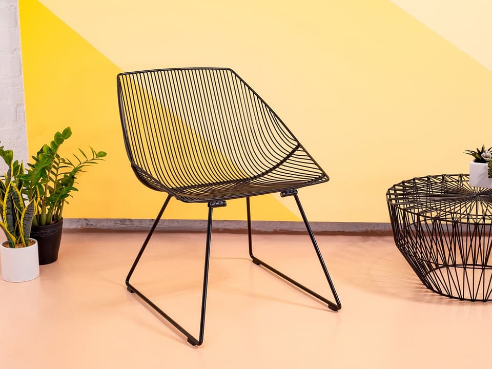 Bunny Galvanized Iron Black Lounge Set
