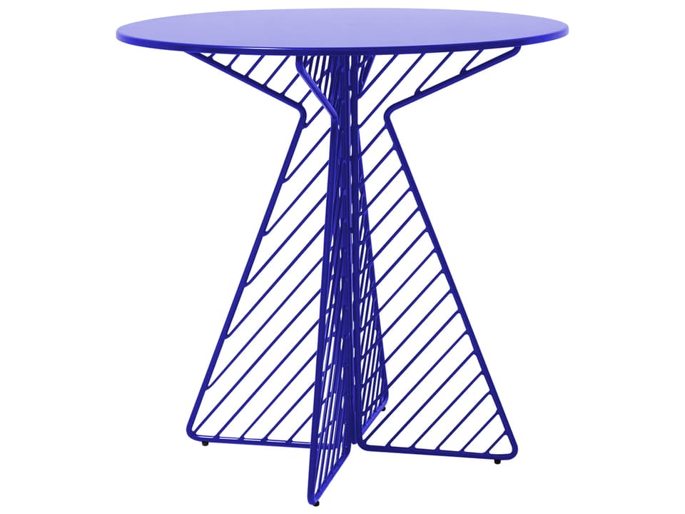 Bend Goods Cafe 30-Inch Round Bistro Table in Electric Blue