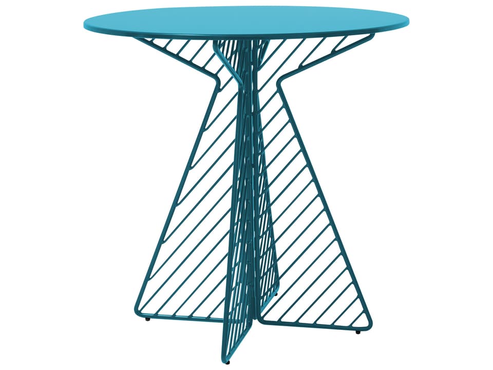 Bend Goods Cafe 30-Inch Round Bistro Table in Peacock Blue