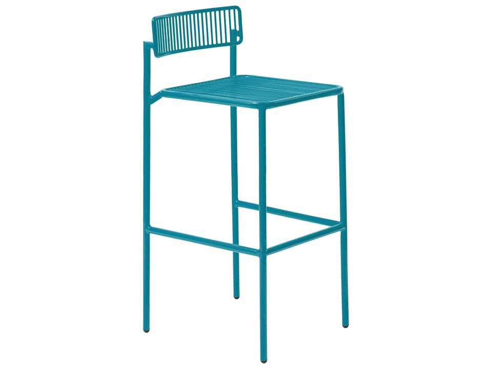 Bend Goods Rachel Galvanized Iron Outdoor Counter Stool in Peacock Blue