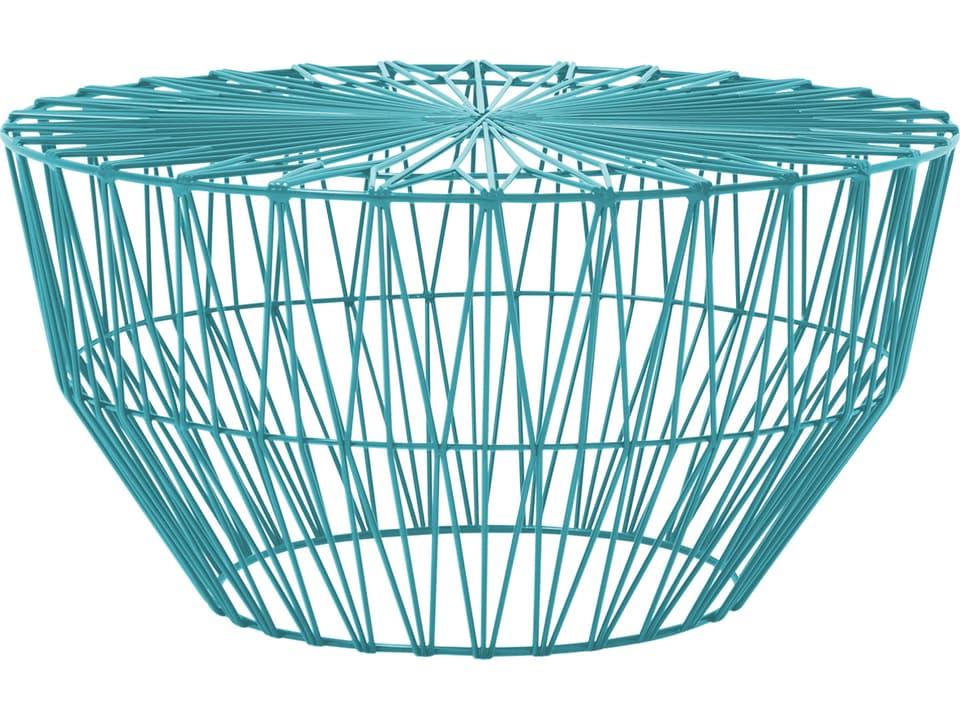 Drum Galvanized Iron Peacock Round End Table