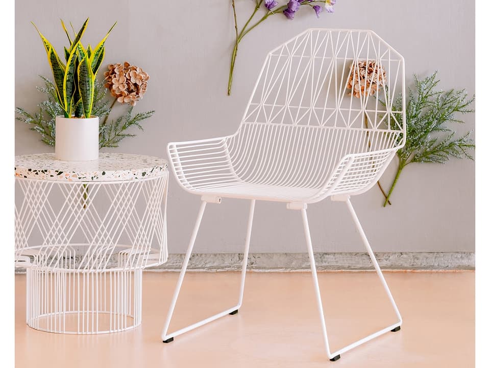 Farmhouse Galvanized Iron White Lounge Set